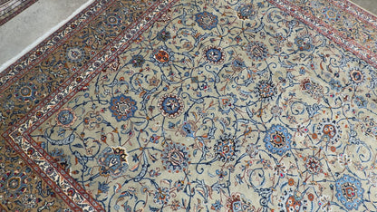 Hand-Knotted Persian Kashan Rug - 9’9”x13’8”