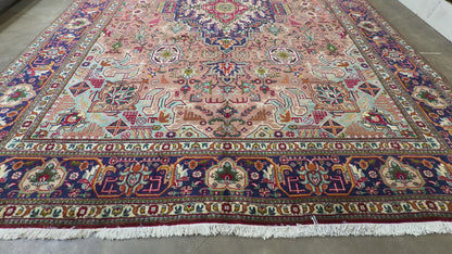 9’8”x13’ Hand-Knotted Persian Tabriz Area Rug