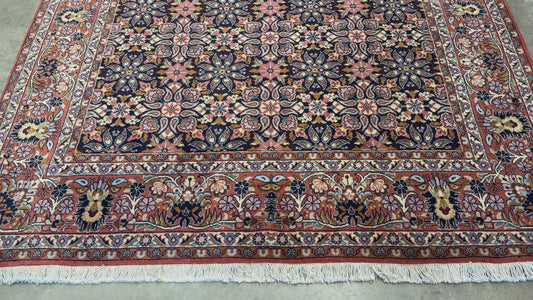 5’8”x7’8” Hand-Knotted Handmade Wool Persian Bidjar Area Rug