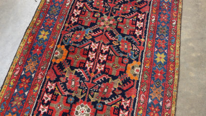 Hand-Knotted Malayer Runner - 3’5”x13’9”