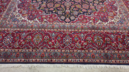 Hand-Knotted Persian Kashan Rug - 9’11”x14’3”