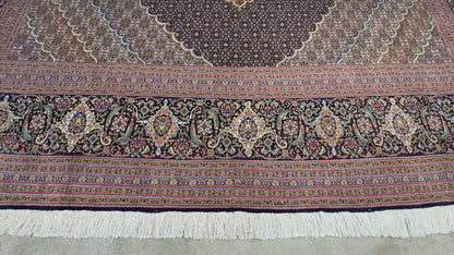 Hand-Knotted Persian Tabriz Mahi Rug - 10’x13’7”