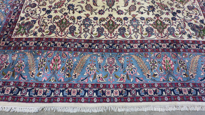9’6”x14’6” Hand-Knotted Persian Kashan Area Rug
