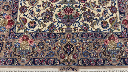 Hand-Knotted Persian Isfahan Rug - Signed Khaksar - 3’8”x5’4”