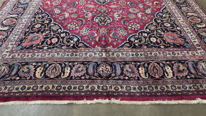 Hand-Knotted Persian Mashad Rug - 10’1”x12’10”