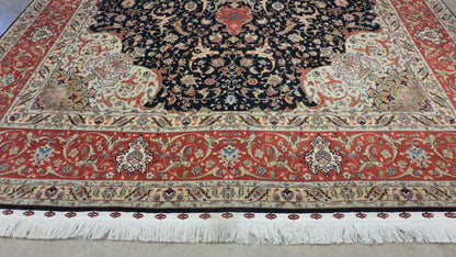 10’x13’ Hand-Knotted 70 Raj Persian Tabriz Rug