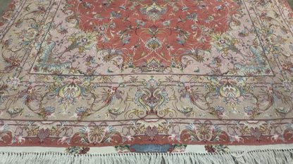 Hand-Knotted 60 Raj Persian Tabriz Rug - Signed Beheshti - 6’7”x9’9”