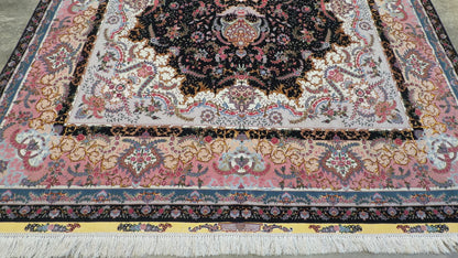 Hand-Knotted 80 Raj Persian Tabriz Rug - Signed Benam - 9’8”x13’8”
