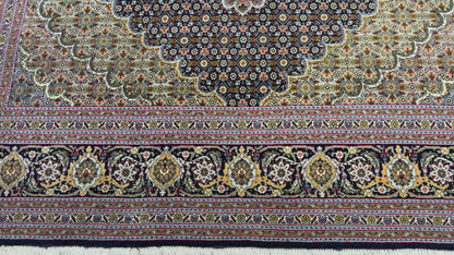 Hand-Knotted Persian Tabriz Mahi Rug - 5'x6'9"