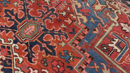 Hand-Knotted Persian Heriz Rug - 7’9”x11’6”
