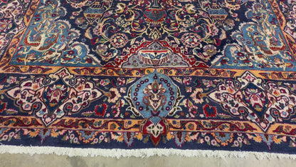 9’9”x13’1” Hand-Knotted Persian Kashmar Pictorial Area Rug