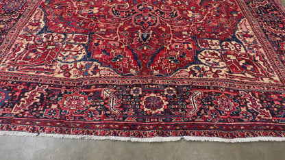 Hand-Knotted Persian Heriz Rug - 9’6”x12’9”