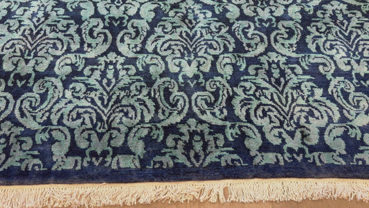 7’11”x9’9” Hand-Knotted Wool Contemporary Area Rug