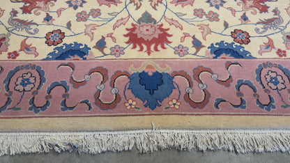7’10”x10’2” Hand-Knotted Wool Tabriz Romanian Area Rug