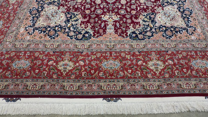 Hand-Knotted 80 Raj Persian Tabriz Rug - Signed - 9’9”x13’6”