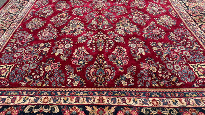 Hand-Knotted Persian Sarouk Rug - 10’1”x19’11”