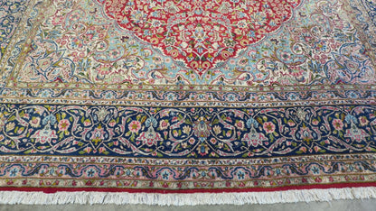 Antique Hand-Knotted Persian Kerman Rug - 9’11”x13’4”