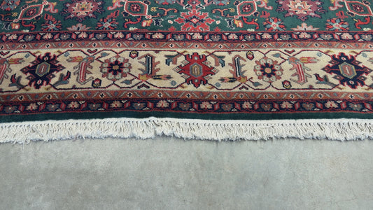 8’x9’10” Hand-Knotted Wool Indo-Sultan Area Rug