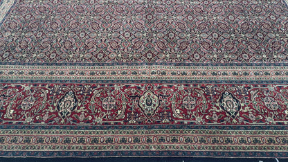 Hand-Knotted Persian Herati Rug - 11’9”x14’5”