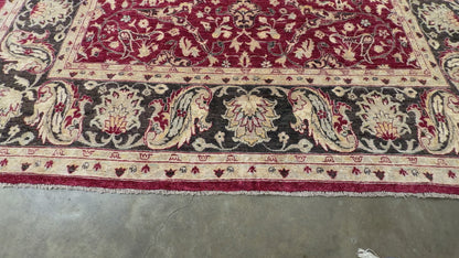Hand-Knotted  Peshawar Rug - 10’x14’9”