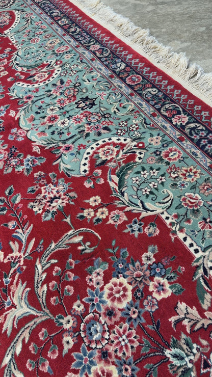 9’x12’ Hand-Knotted Very Fine Wool SinoPersian Area Rug Handmade Carpet