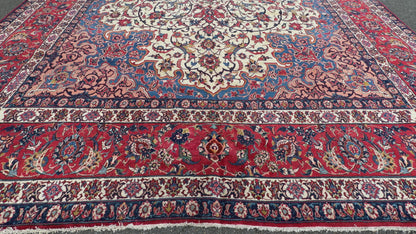 Antique Hand-Knotted Persian Isfahan Rug - 11’2”x18’