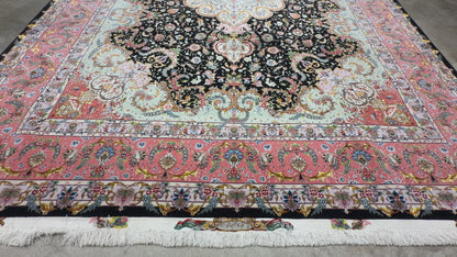 Hand-Knotted 60 Raj Persian Tabriz Rug - Signed Faizi - 10’x13’7”