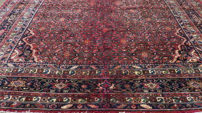 Hand-Knotted Persian Hamadan Rug - 10’6”x17’2”
