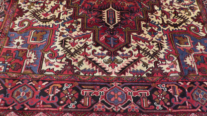 Hand-Knotted Persian Heriz Rug - 7’3”x9’9”