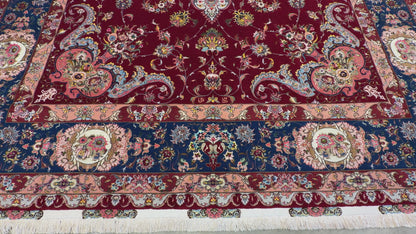 Hand-Knotted 70 Raj Persian Tabriz Rugs - Signed Gharabaghi - 9’10”x13’2”