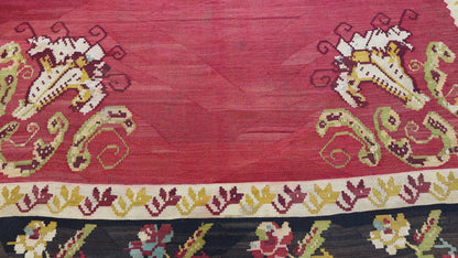 Antique Flatweave Aubusson Rug - 8’x10’