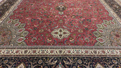 13’3”x20’2” Hand-Knotted 55 Raj Persian Tabriz Rug