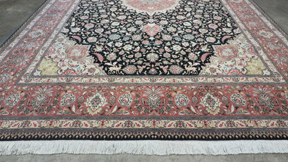 Hand-Knotted 60 Raj Persian Tabriz Rug - 10’x12’9”