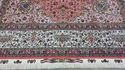 9’7”x14’ Hand-Knotted 70 Raj Persian Tabriz Rug - Signed Beirami