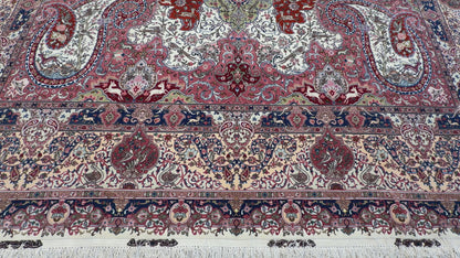 Hand-Knotted 70 Raj Persian Tabriz Pictorial Rug - 10’4”x13’3”